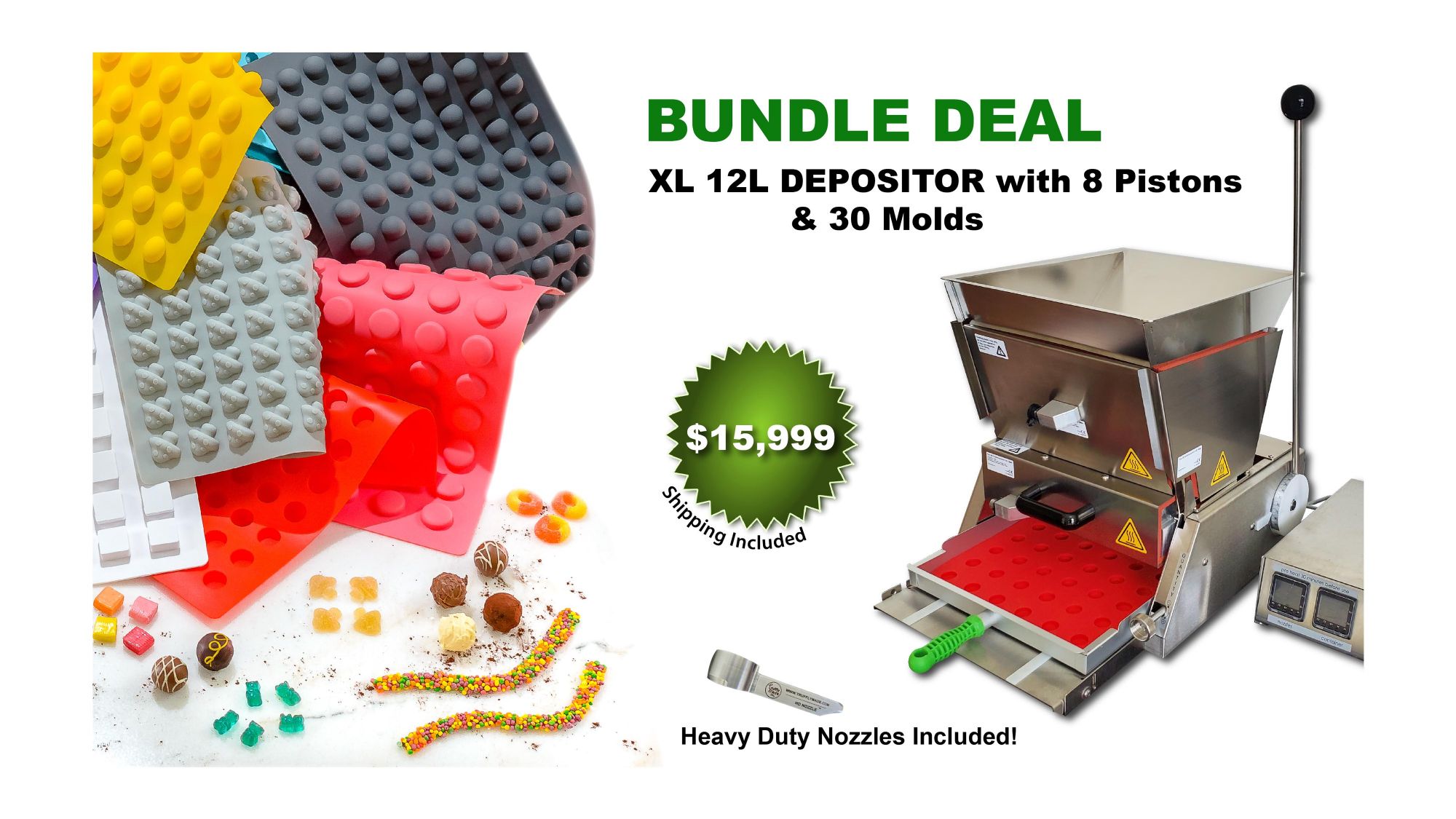 Candy Depositor with 30 Free Molds